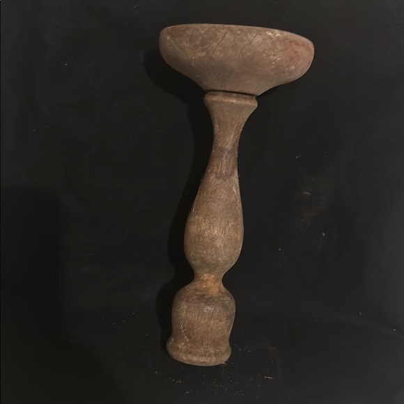 Vintage wood  Candlestick Holder - Picture 2 of 5